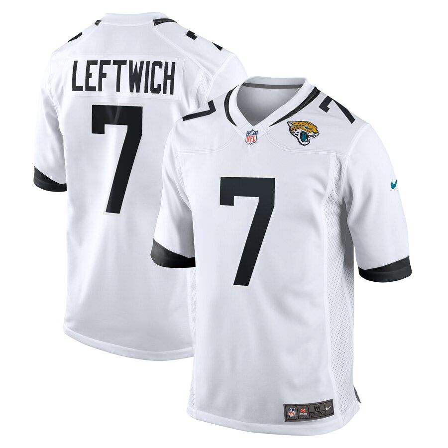 Men Jacksonville Jaguars 7 Byron Leftwich Nike White Retired Player Game NFL Jersey